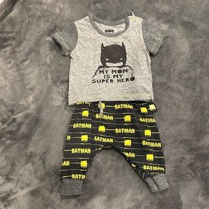 Batman Gray and Yellow Kids Matching Set